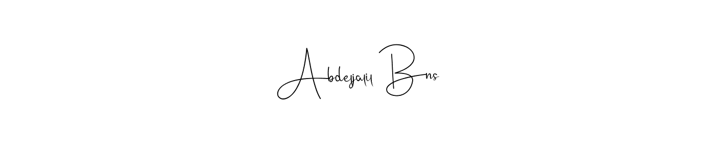 Abdeljalil Bns stylish signature style. Best Handwritten Sign (Andilay-7BmLP) for my name. Handwritten Signature Collection Ideas for my name Abdeljalil Bns. Abdeljalil Bns signature style 4 images and pictures png