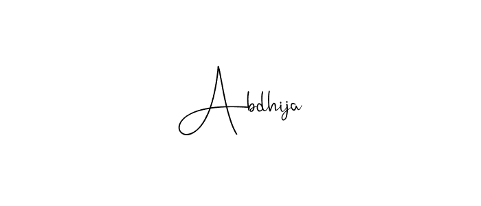 Make a beautiful signature design for name Abdhija. With this signature (Andilay-7BmLP) style, you can create a handwritten signature for free. Abdhija signature style 4 images and pictures png