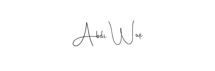 Also we have Abdi Wali name is the best signature style. Create professional handwritten signature collection using Andilay-7BmLP autograph style. Abdi Wali signature style 4 images and pictures png