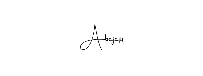 Make a beautiful signature design for name Abdjalil. Use this online signature maker to create a handwritten signature for free. Abdjalil signature style 4 images and pictures png