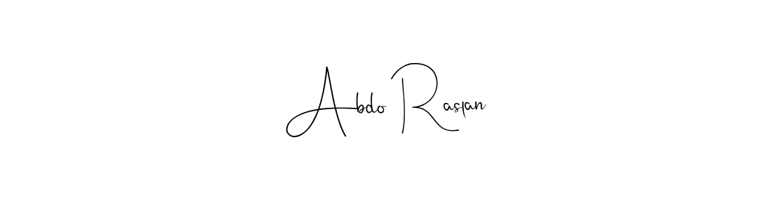 The best way (Andilay-7BmLP) to make a short signature is to pick only two or three words in your name. The name Abdo Raslan include a total of six letters. For converting this name. Abdo Raslan signature style 4 images and pictures png