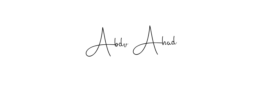 It looks lik you need a new signature style for name Abdu Ahad. Design unique handwritten (Andilay-7BmLP) signature with our free signature maker in just a few clicks. Abdu Ahad signature style 4 images and pictures png
