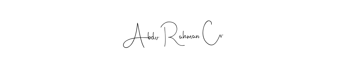 Create a beautiful signature design for name Abdu Rahman Cv. With this signature (Andilay-7BmLP) fonts, you can make a handwritten signature for free. Abdu Rahman Cv signature style 4 images and pictures png