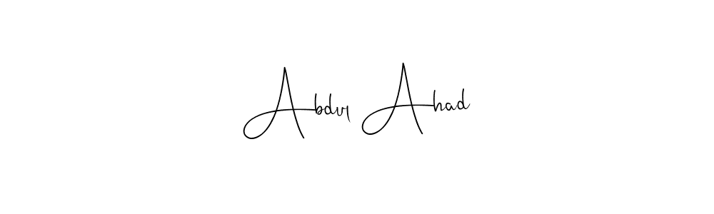 if you are searching for the best signature style for your name Abdul Ahad. so please give up your signature search. here we have designed multiple signature styles  using Andilay-7BmLP. Abdul Ahad signature style 4 images and pictures png