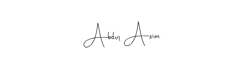 Also You can easily find your signature by using the search form. We will create Abdul Azim name handwritten signature images for you free of cost using Andilay-7BmLP sign style. Abdul Azim signature style 4 images and pictures png