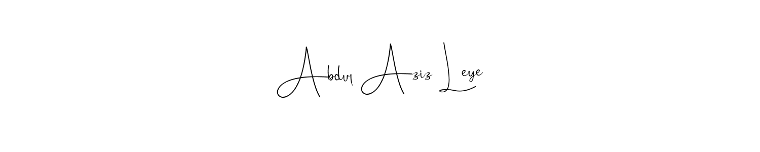 See photos of Abdul Aziz Leye official signature by Spectra . Check more albums & portfolios. Read reviews & check more about Andilay-7BmLP font. Abdul Aziz Leye signature style 4 images and pictures png