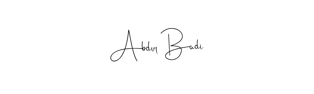 How to make Abdul Badi signature? Andilay-7BmLP is a professional autograph style. Create handwritten signature for Abdul Badi name. Abdul Badi signature style 4 images and pictures png