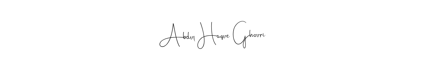 You should practise on your own different ways (Andilay-7BmLP) to write your name (Abdul Haque Ghouri) in signature. don't let someone else do it for you. Abdul Haque Ghouri signature style 4 images and pictures png