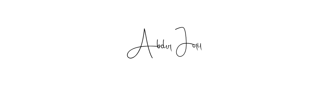 How to Draw Abdul Jolil signature style? Andilay-7BmLP is a latest design signature styles for name Abdul Jolil. Abdul Jolil signature style 4 images and pictures png