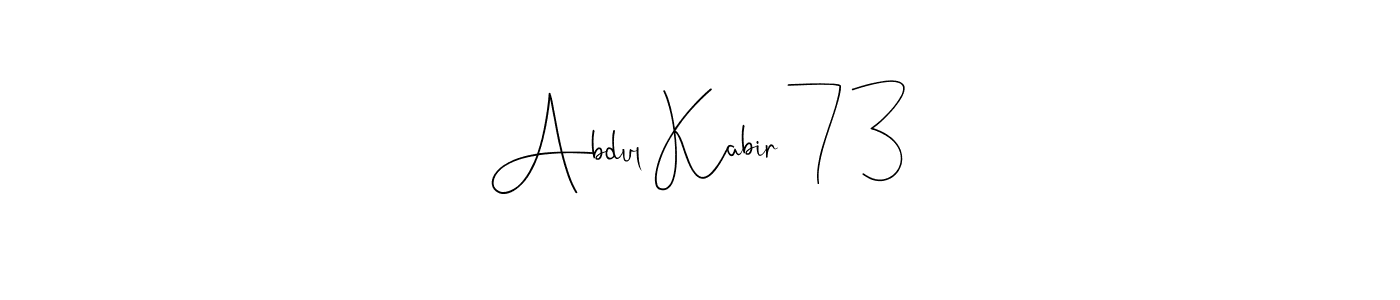 The best way (Andilay-7BmLP) to make a short signature is to pick only two or three words in your name. The name Abdul Kabir 73 include a total of six letters. For converting this name. Abdul Kabir 73 signature style 4 images and pictures png