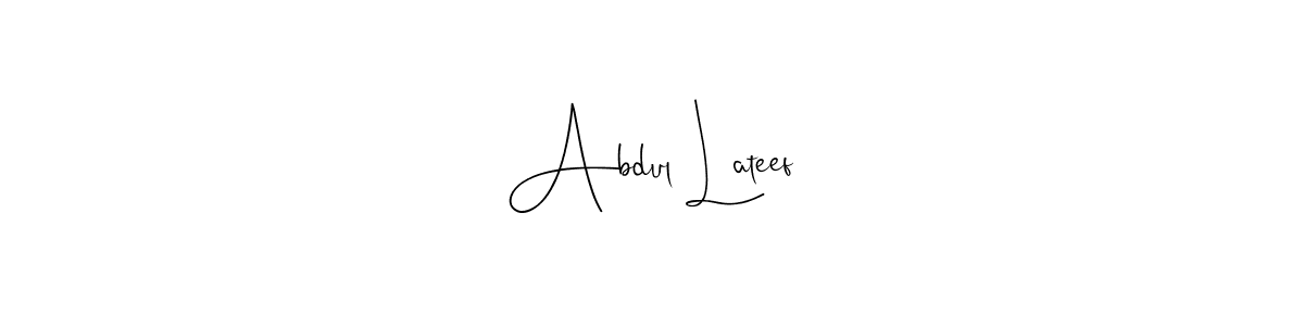 Andilay-7BmLP is a professional signature style that is perfect for those who want to add a touch of class to their signature. It is also a great choice for those who want to make their signature more unique. Get Abdul Lateef name to fancy signature for free. Abdul Lateef signature style 4 images and pictures png