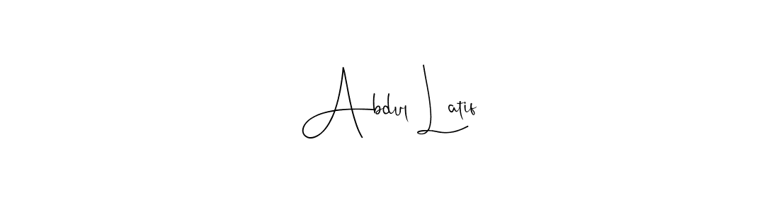 How to make Abdul Latif name signature. Use Andilay-7BmLP style for creating short signs online. This is the latest handwritten sign. Abdul Latif signature style 4 images and pictures png