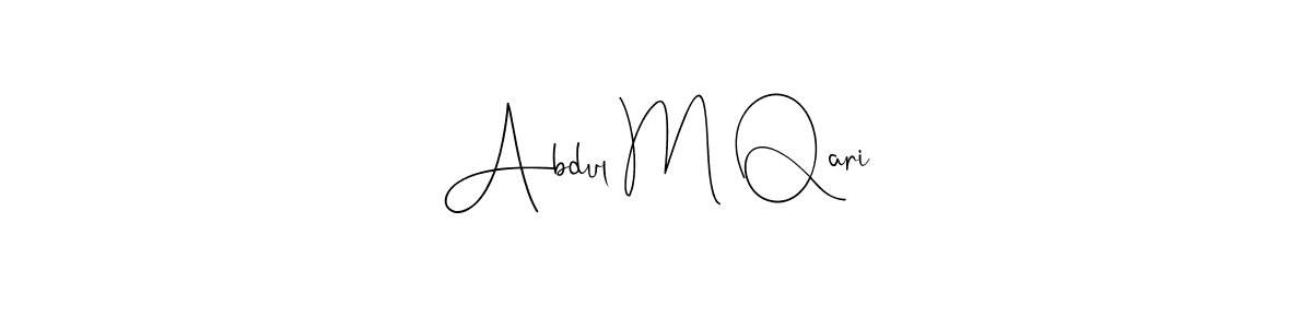 Also we have Abdul M Qari name is the best signature style. Create professional handwritten signature collection using Andilay-7BmLP autograph style. Abdul M Qari signature style 4 images and pictures png