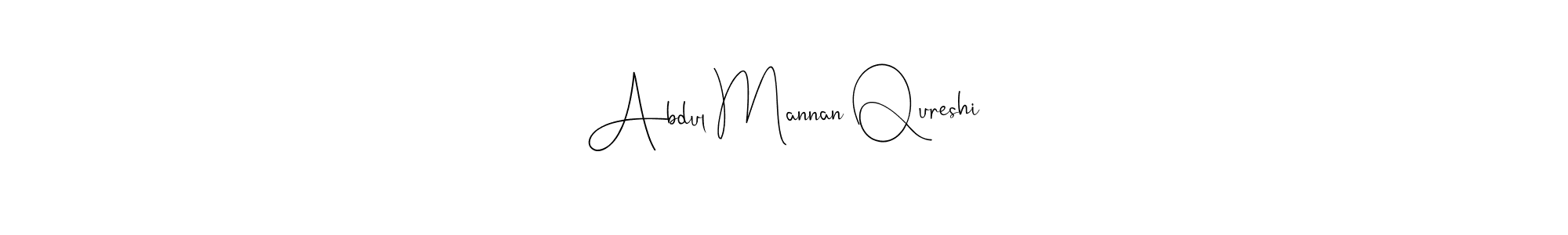 You can use this online signature creator to create a handwritten signature for the name Abdul Mannan Qureshi. This is the best online autograph maker. Abdul Mannan Qureshi signature style 4 images and pictures png