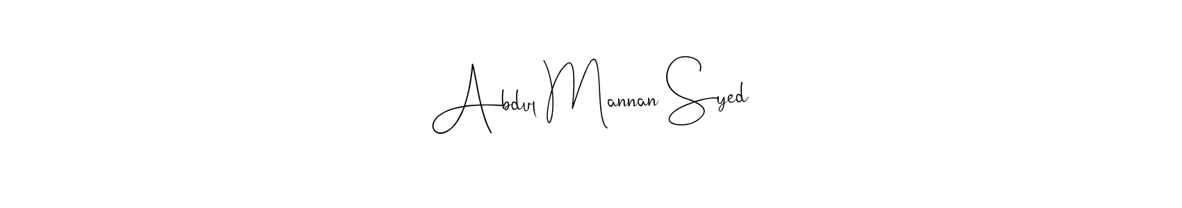 if you are searching for the best signature style for your name Abdul Mannan Syed. so please give up your signature search. here we have designed multiple signature styles  using Andilay-7BmLP. Abdul Mannan Syed signature style 4 images and pictures png