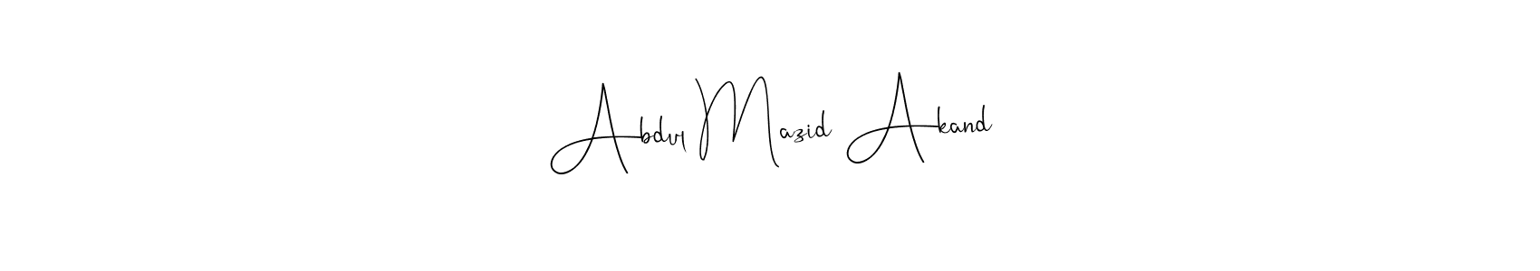Create a beautiful signature design for name Abdul Mazid Akand. With this signature (Andilay-7BmLP) fonts, you can make a handwritten signature for free. Abdul Mazid Akand signature style 4 images and pictures png