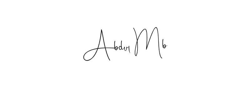 Also we have Abdul Mb name is the best signature style. Create professional handwritten signature collection using Andilay-7BmLP autograph style. Abdul Mb signature style 4 images and pictures png
