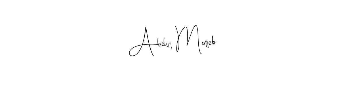 Make a beautiful signature design for name Abdul Motleb. With this signature (Andilay-7BmLP) style, you can create a handwritten signature for free. Abdul Motleb signature style 4 images and pictures png