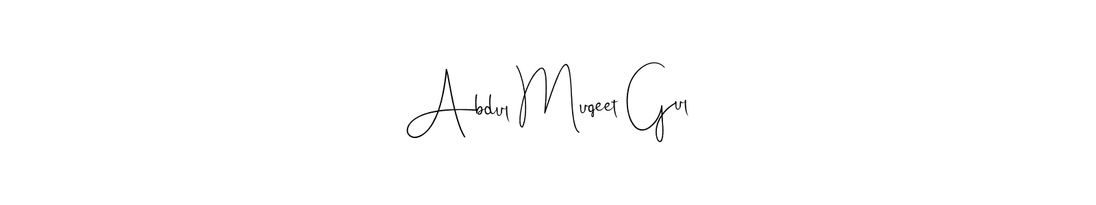 This is the best signature style for the Abdul Muqeet Gul name. Also you like these signature font (Andilay-7BmLP). Mix name signature. Abdul Muqeet Gul signature style 4 images and pictures png