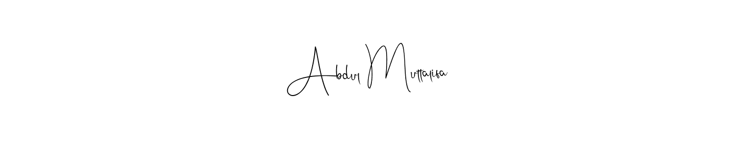 Make a beautiful signature design for name Abdul Muttalifa. With this signature (Andilay-7BmLP) style, you can create a handwritten signature for free. Abdul Muttalifa signature style 4 images and pictures png