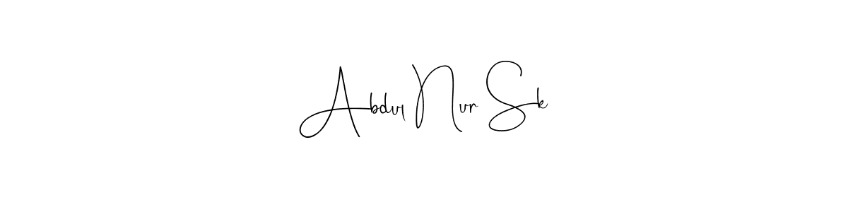 You can use this online signature creator to create a handwritten signature for the name Abdul Nur Sk. This is the best online autograph maker. Abdul Nur Sk signature style 4 images and pictures png