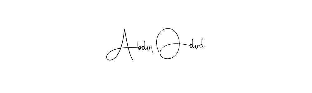 This is the best signature style for the Abdul Odud name. Also you like these signature font (Andilay-7BmLP). Mix name signature. Abdul Odud signature style 4 images and pictures png