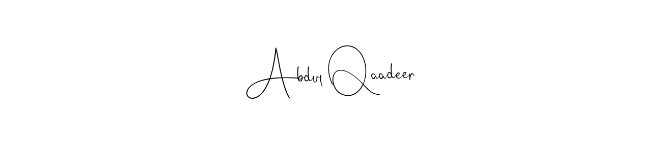 Make a short Abdul Qaadeer signature style. Manage your documents anywhere anytime using Andilay-7BmLP. Create and add eSignatures, submit forms, share and send files easily. Abdul Qaadeer signature style 4 images and pictures png