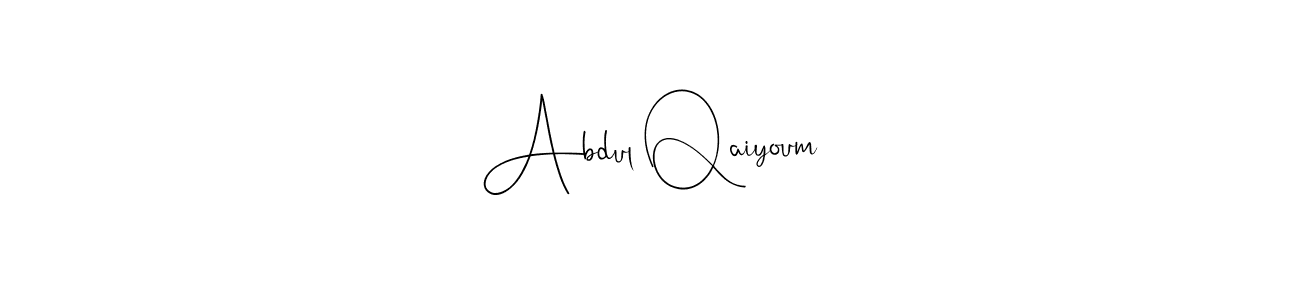 It looks lik you need a new signature style for name Abdul Qaiyoum. Design unique handwritten (Andilay-7BmLP) signature with our free signature maker in just a few clicks. Abdul Qaiyoum signature style 4 images and pictures png