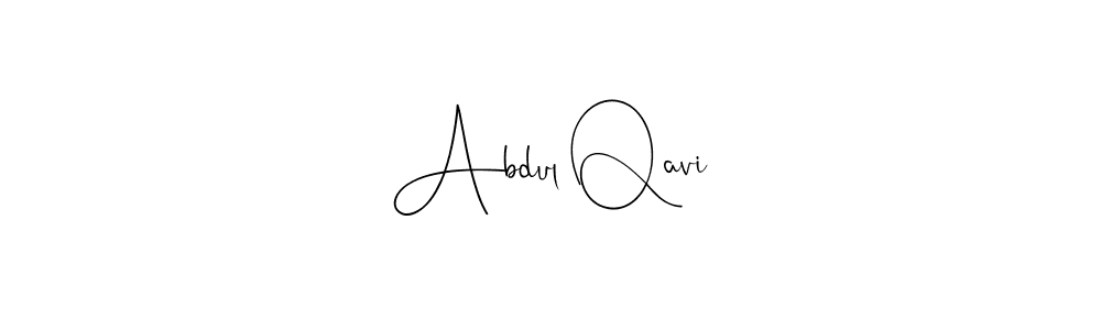 How to make Abdul Qavi name signature. Use Andilay-7BmLP style for creating short signs online. This is the latest handwritten sign. Abdul Qavi signature style 4 images and pictures png