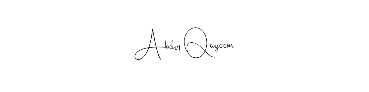 Also You can easily find your signature by using the search form. We will create Abdul Qayoom name handwritten signature images for you free of cost using Andilay-7BmLP sign style. Abdul Qayoom signature style 4 images and pictures png