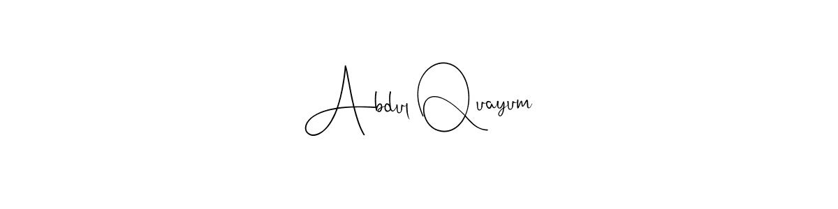 Create a beautiful signature design for name Abdul Quayum. With this signature (Andilay-7BmLP) fonts, you can make a handwritten signature for free. Abdul Quayum signature style 4 images and pictures png