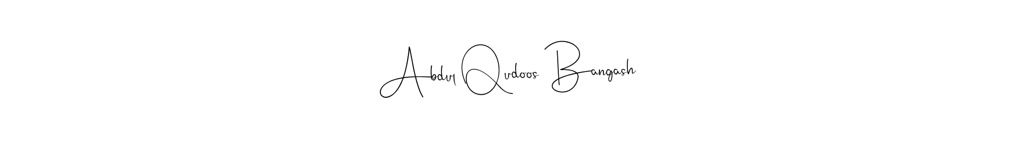 Also we have Abdul Qudoos Bangash name is the best signature style. Create professional handwritten signature collection using Andilay-7BmLP autograph style. Abdul Qudoos Bangash signature style 4 images and pictures png