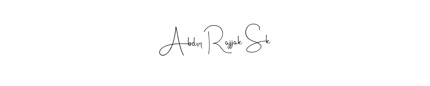 Make a beautiful signature design for name Abdul Rajjak Sk. With this signature (Andilay-7BmLP) style, you can create a handwritten signature for free. Abdul Rajjak Sk signature style 4 images and pictures png