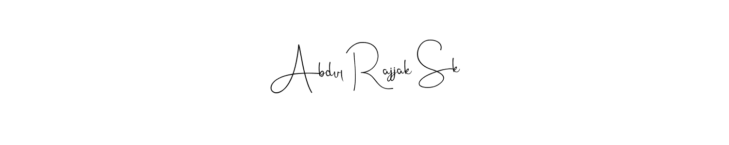 Make a beautiful signature design for name Abdul Rajjak Sk. With this signature (Andilay-7BmLP) style, you can create a handwritten signature for free. Abdul Rajjak Sk signature style 4 images and pictures png