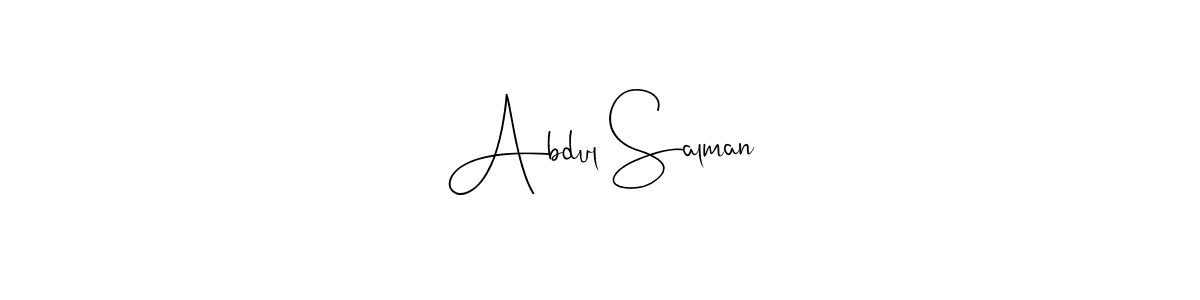 Make a beautiful signature design for name Abdul Salman. With this signature (Andilay-7BmLP) style, you can create a handwritten signature for free. Abdul Salman signature style 4 images and pictures png