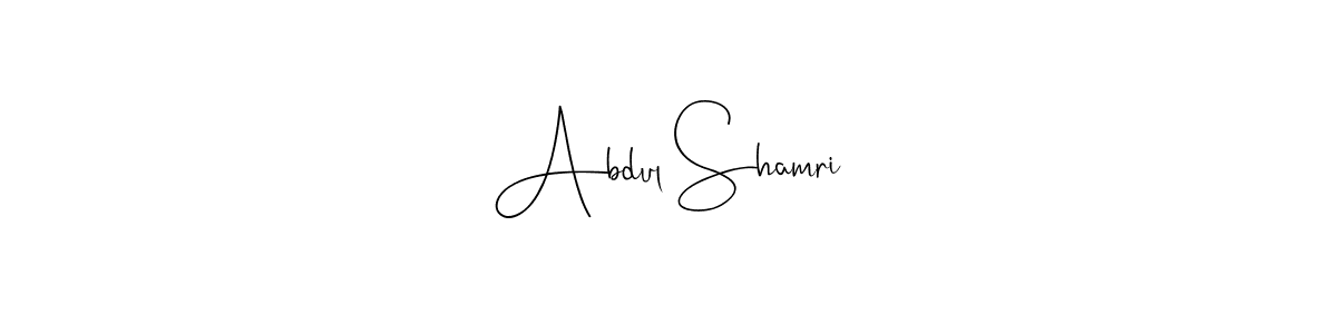 Also You can easily find your signature by using the search form. We will create Abdul Shamri name handwritten signature images for you free of cost using Andilay-7BmLP sign style. Abdul Shamri signature style 4 images and pictures png