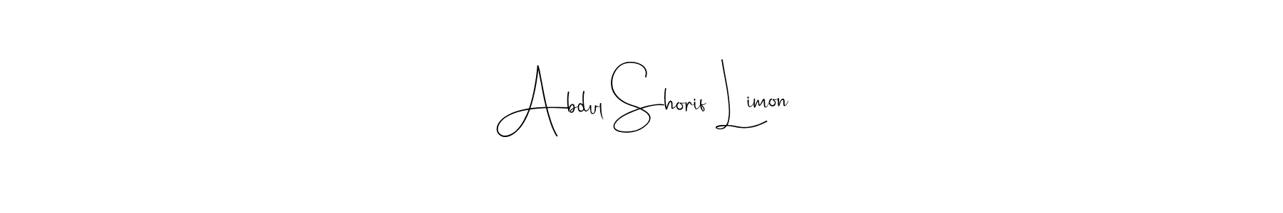 Design your own signature with our free online signature maker. With this signature software, you can create a handwritten (Andilay-7BmLP) signature for name Abdul Shorif Limon. Abdul Shorif Limon signature style 4 images and pictures png