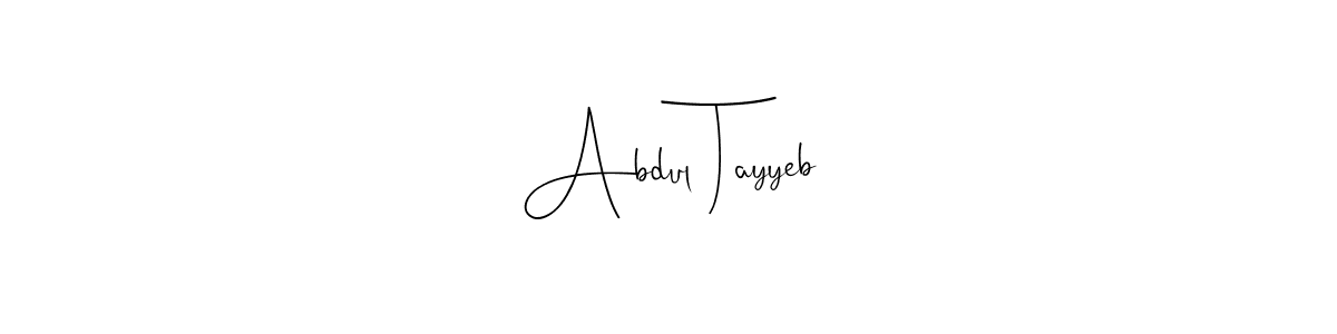 The best way (Andilay-7BmLP) to make a short signature is to pick only two or three words in your name. The name Abdul Tayyeb include a total of six letters. For converting this name. Abdul Tayyeb signature style 4 images and pictures png