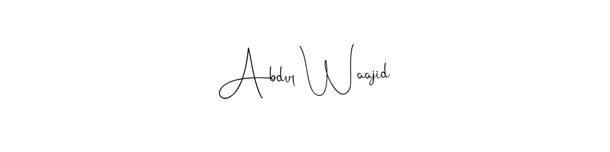 Use a signature maker to create a handwritten signature online. With this signature software, you can design (Andilay-7BmLP) your own signature for name Abdul Waajid. Abdul Waajid signature style 4 images and pictures png