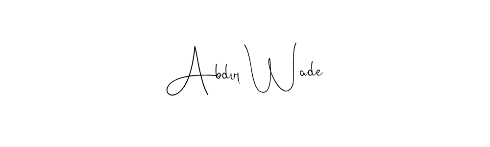 Design your own signature with our free online signature maker. With this signature software, you can create a handwritten (Andilay-7BmLP) signature for name Abdul Wade. Abdul Wade signature style 4 images and pictures png