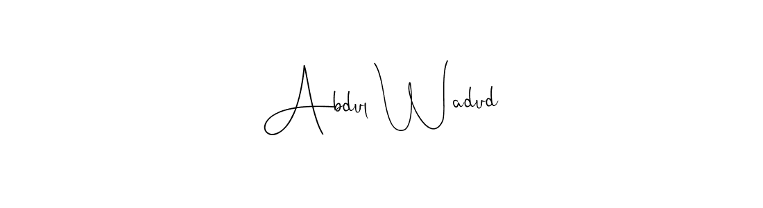 Also we have Abdul Wadud name is the best signature style. Create professional handwritten signature collection using Andilay-7BmLP autograph style. Abdul Wadud signature style 4 images and pictures png
