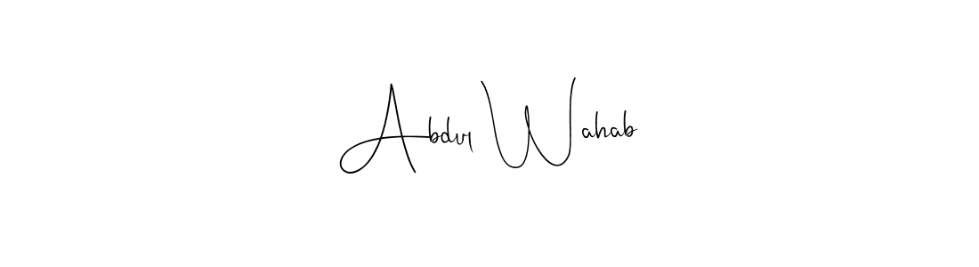 Also You can easily find your signature by using the search form. We will create Abdul Wahab name handwritten signature images for you free of cost using Andilay-7BmLP sign style. Abdul Wahab signature style 4 images and pictures png