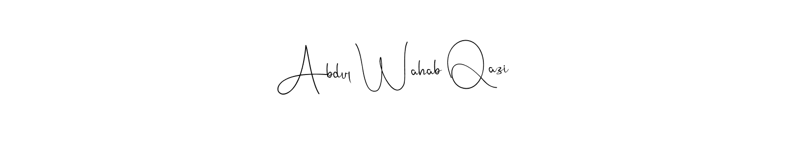 Check out images of Autograph of Abdul Wahab Qazi name. Actor Abdul Wahab Qazi Signature Style. Andilay-7BmLP is a professional sign style online. Abdul Wahab Qazi signature style 4 images and pictures png