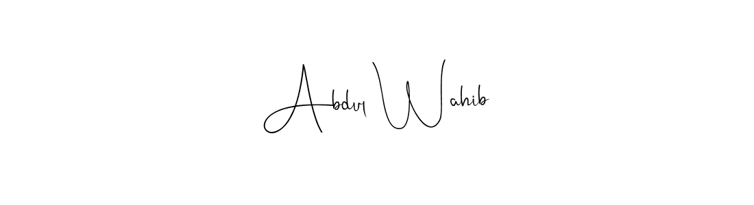 Use a signature maker to create a handwritten signature online. With this signature software, you can design (Andilay-7BmLP) your own signature for name Abdul Wahib. Abdul Wahib signature style 4 images and pictures png