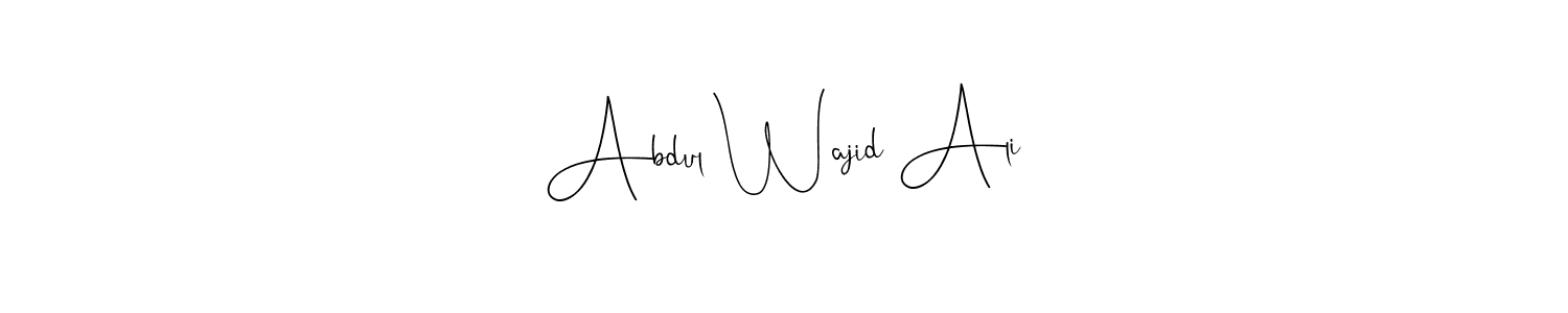 How to Draw Abdul Wajid Ali signature style? Andilay-7BmLP is a latest design signature styles for name Abdul Wajid Ali. Abdul Wajid Ali signature style 4 images and pictures png