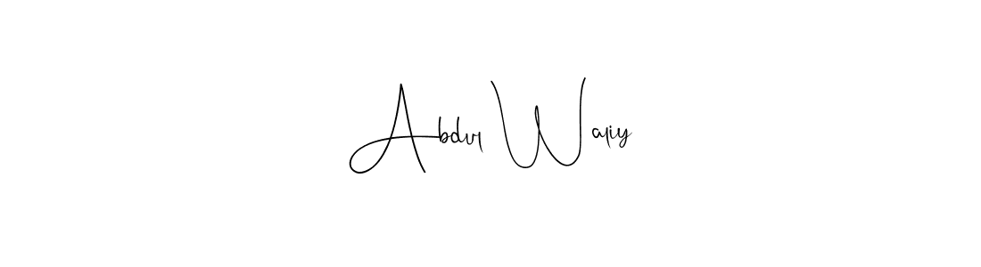 Make a short Abdul Waliy signature style. Manage your documents anywhere anytime using Andilay-7BmLP. Create and add eSignatures, submit forms, share and send files easily. Abdul Waliy signature style 4 images and pictures png