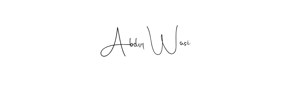 It looks lik you need a new signature style for name Abdul Wasi. Design unique handwritten (Andilay-7BmLP) signature with our free signature maker in just a few clicks. Abdul Wasi signature style 4 images and pictures png