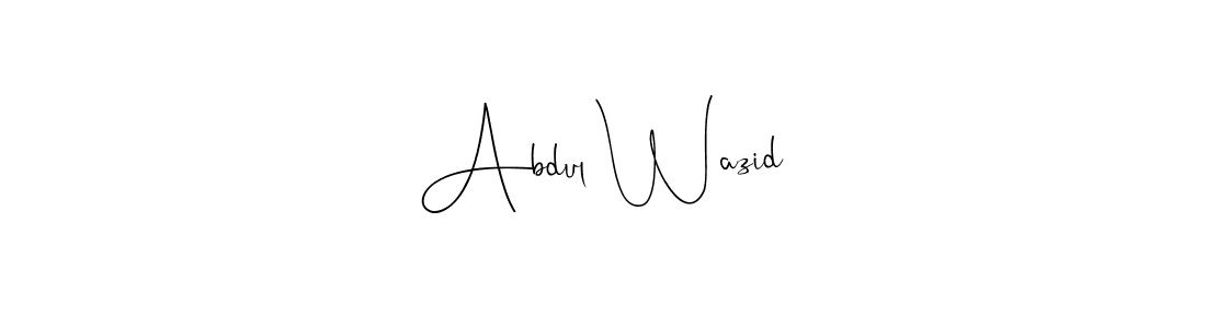 The best way (Andilay-7BmLP) to make a short signature is to pick only two or three words in your name. The name Abdul Wazid include a total of six letters. For converting this name. Abdul Wazid signature style 4 images and pictures png