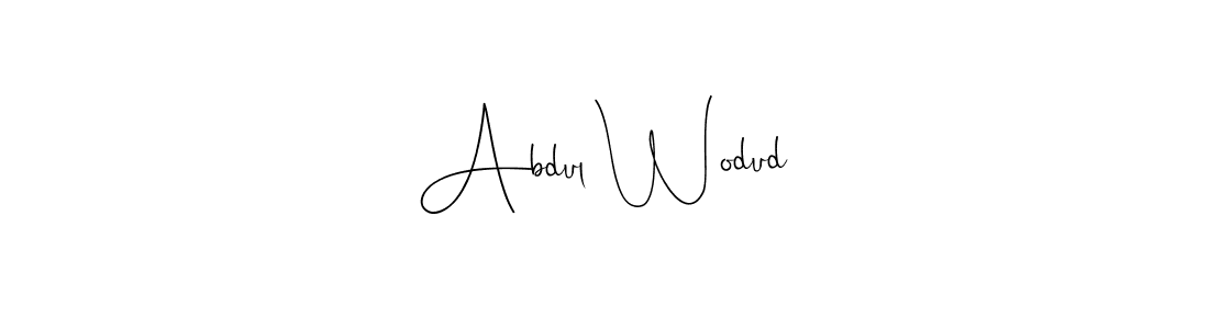 Make a beautiful signature design for name Abdul Wodud. With this signature (Andilay-7BmLP) style, you can create a handwritten signature for free. Abdul Wodud signature style 4 images and pictures png