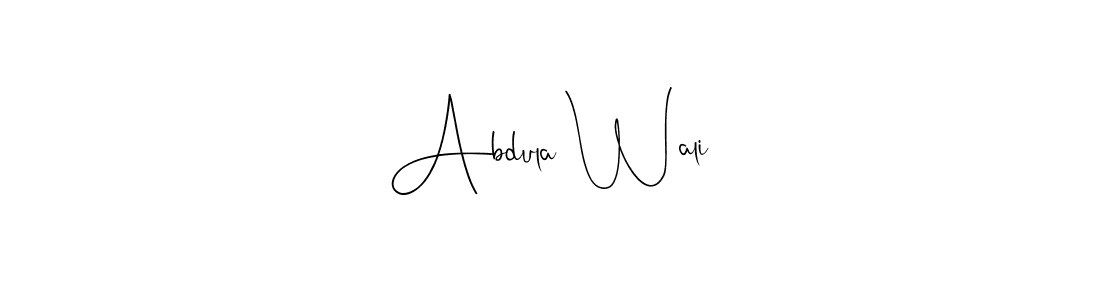 Use a signature maker to create a handwritten signature online. With this signature software, you can design (Andilay-7BmLP) your own signature for name Abdula Wali. Abdula Wali signature style 4 images and pictures png